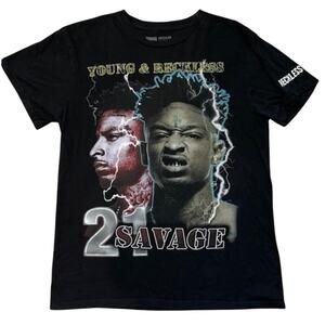 21 Savage Young and Reckless T-Shirt Tee, Unisex Size M, New without Tag